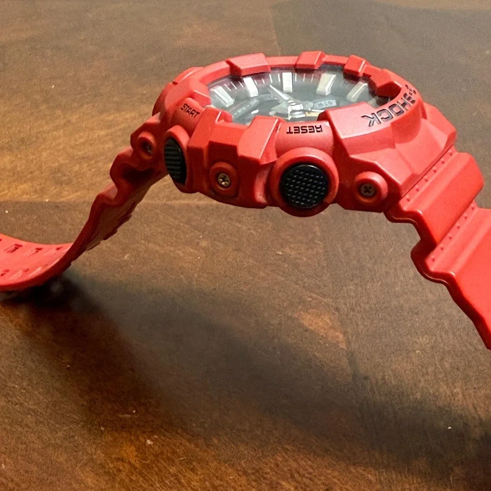 Casio G-Shock GA-700 Red Resin Analog Digital Sport Watch 5522 GA-700-4A